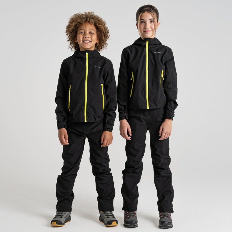 Kids Craghoppers Waterproof Jackets | Kid'S Zephyr Waterproof Suit - Black