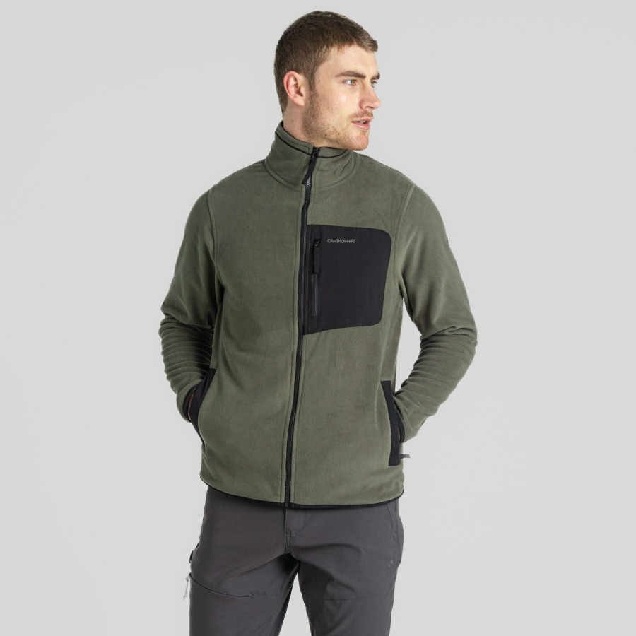 Mens Craghoppers Full Zip Fleece | Men'S Corey Plus Full Zip Fleece - Woodland Green