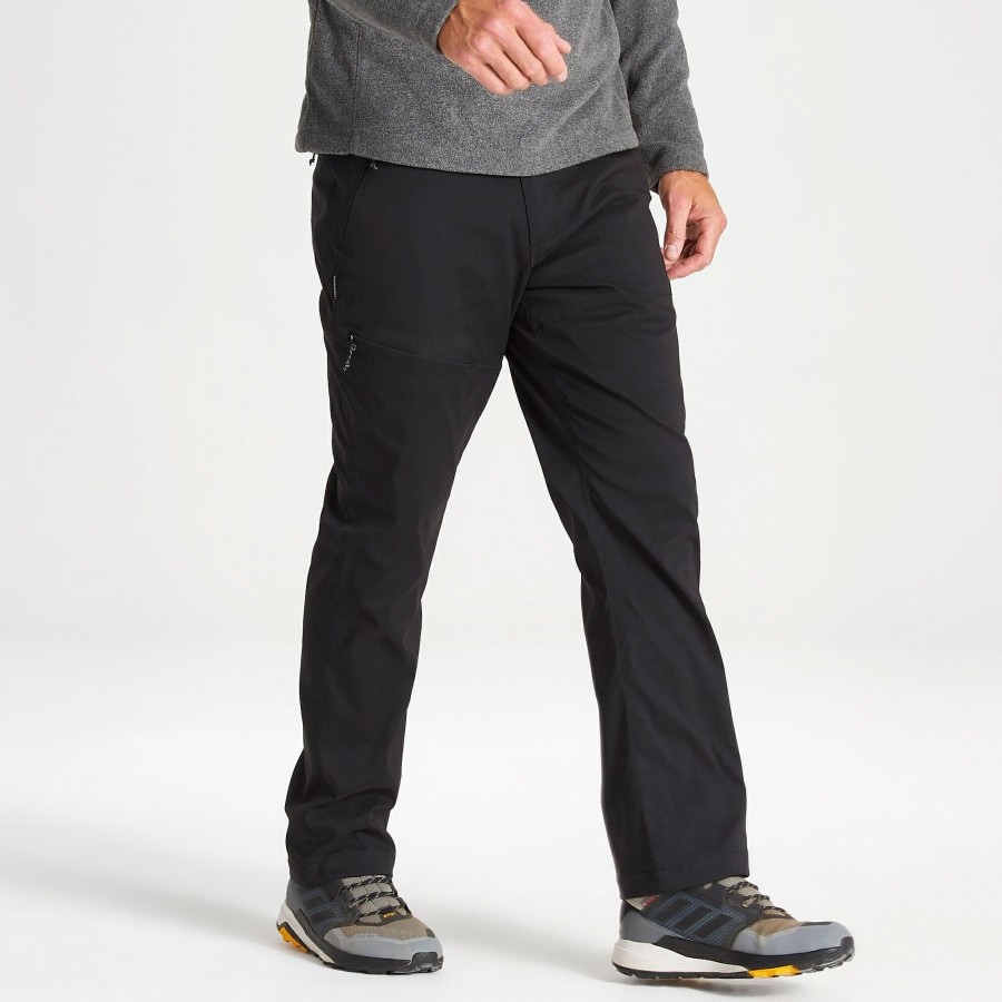 Mens Craghoppers Walking Trousers | Men'S Kiwi Pro Ii Winter Lined Trousers - Black