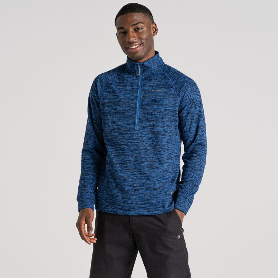 Mens Craghoppers Half Zip Fleece | Men'S Stromer Half Fleece - Bolt Blue