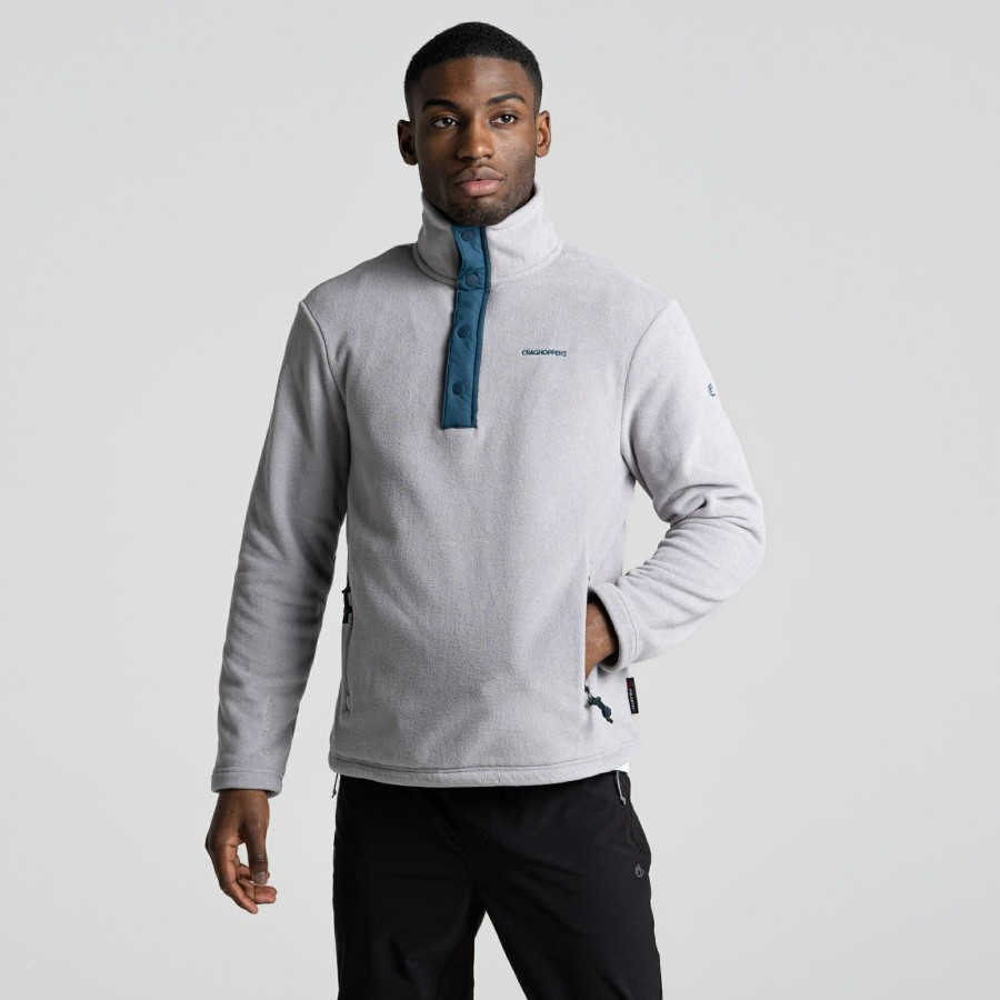 Mens Craghoppers Half Zip Fleece | Men'S Polartec Argo Half Zip Fleece - Soft Grey Marl