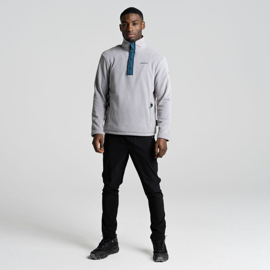 Mens Craghoppers Half Zip Fleece | Men'S Polartec Argo Half Zip Fleece - Soft Grey Marl