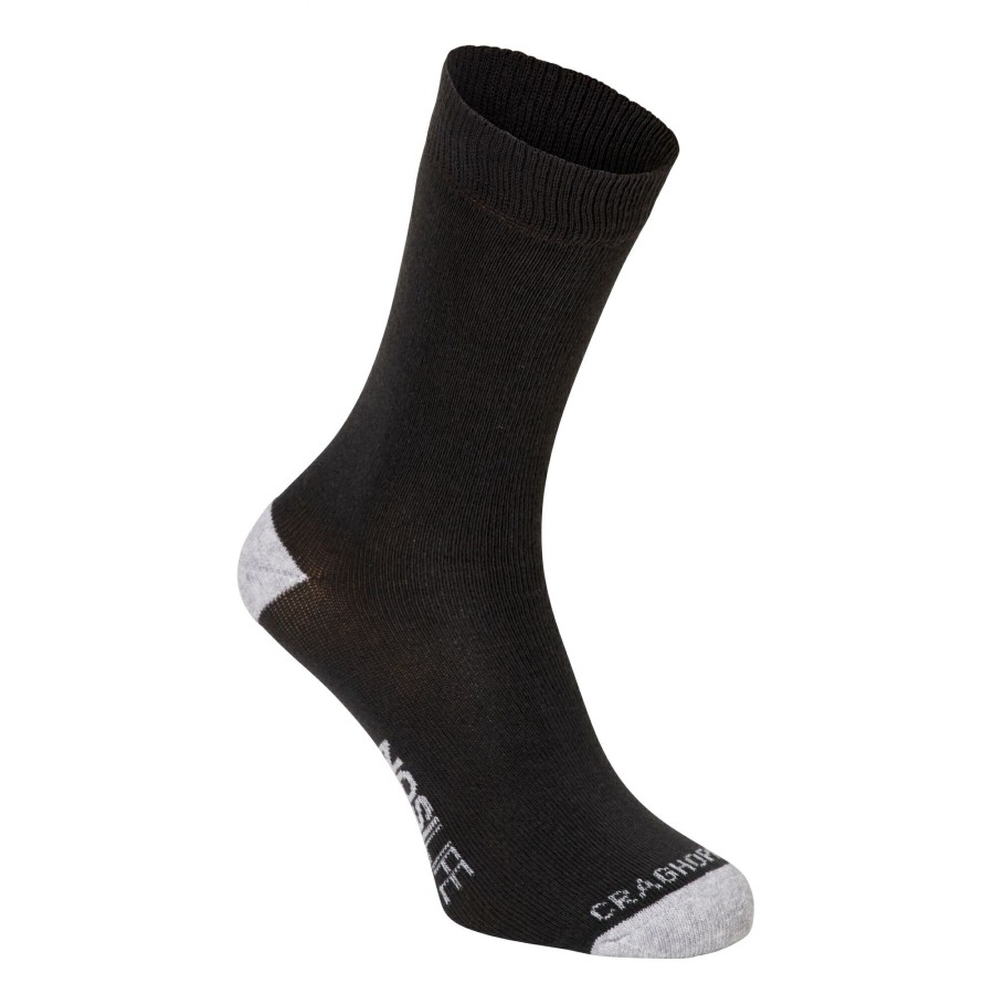 Mens Craghoppers Socks | Men'S Nosilife Travel Socks - Charcoal / Soft Grey Marl