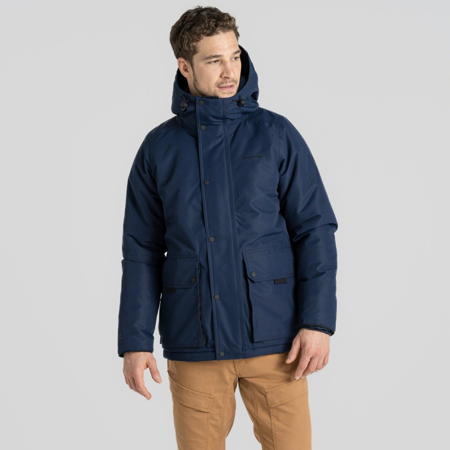 Mens Craghoppers Insulated Jackets | Men'S Howth Waterproof Jacket - Blue Navy