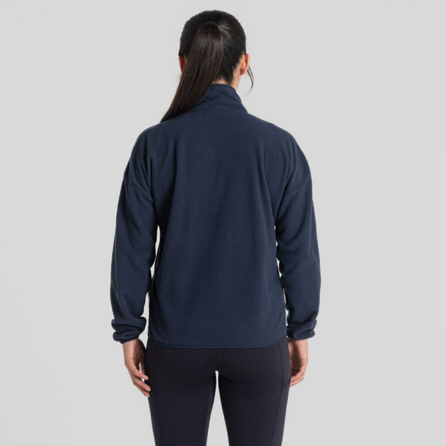 Womens Craghoppers Full Zip Fleece | Women'S Co2 Renu Full Zip Fleece - Blue Navy