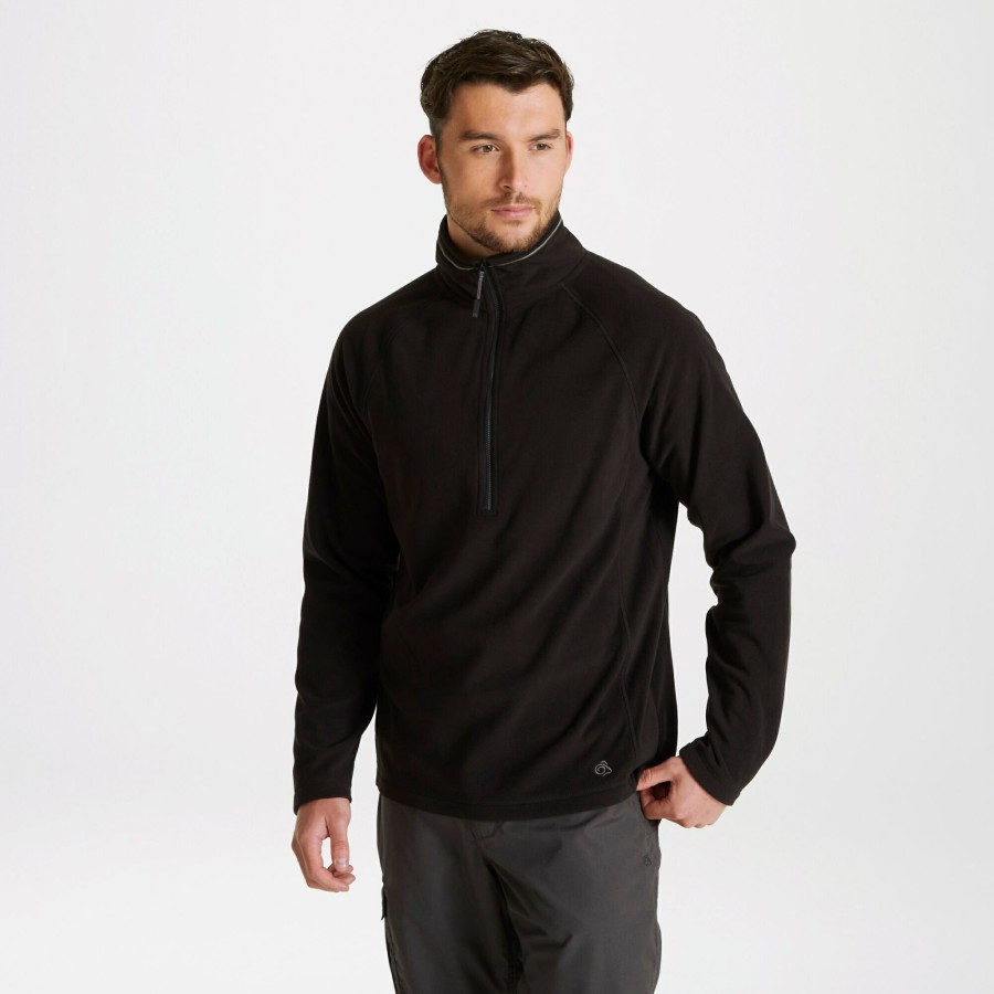 Womens Craghoppers Half Zip Fleece | Expert Corey 200 Fleece Half Zip Fleece - Black