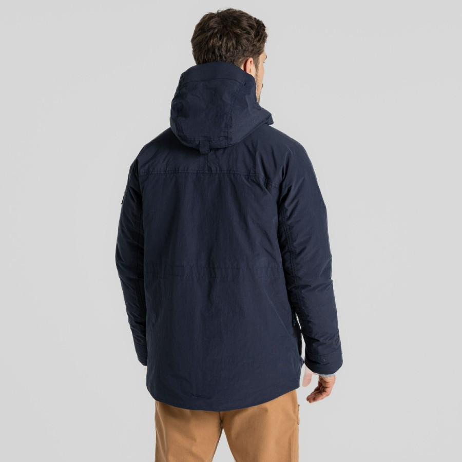 Mens Craghoppers Insulated Jackets | Men'S Shores Waterproof Jacket - Blue Navy