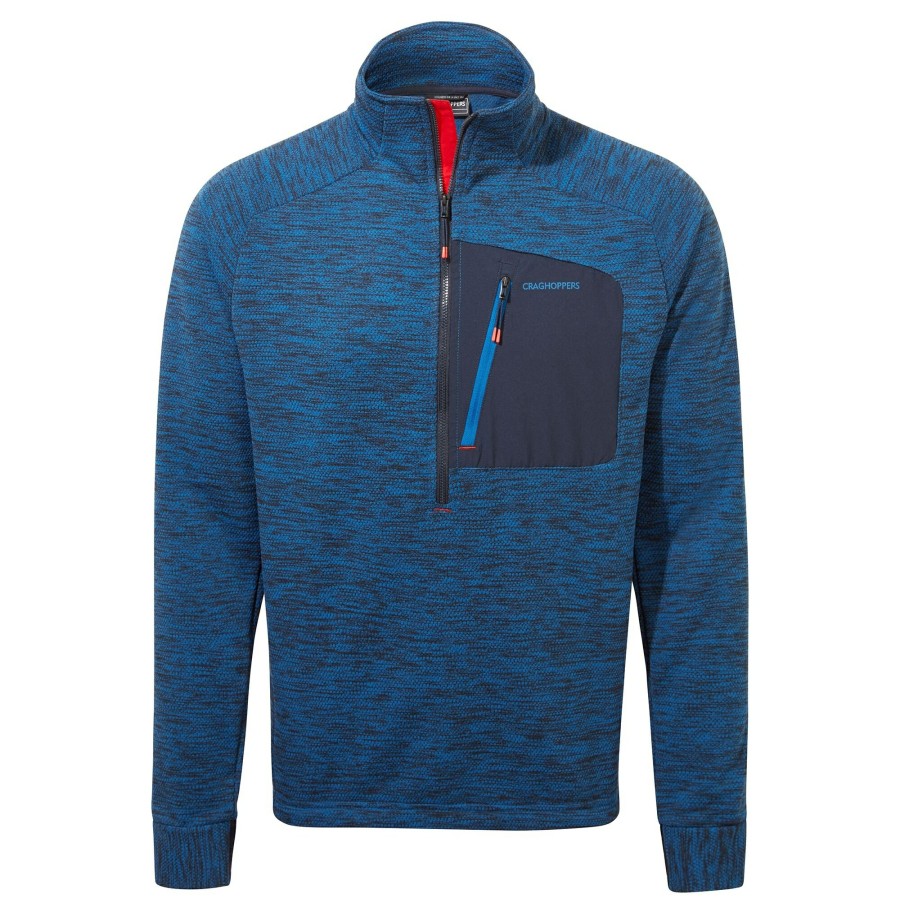 Mens Craghoppers Half Zip Fleece | Men'S Tarbert Half Zip Fleece - Picotee Blue