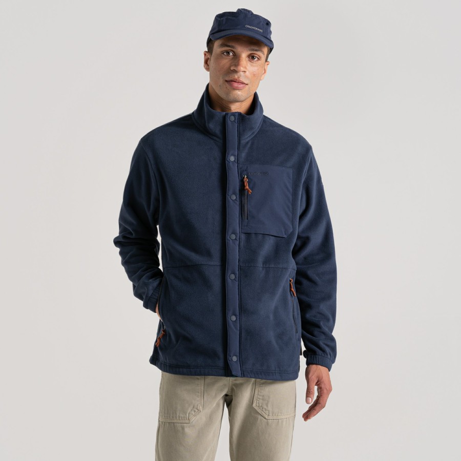 Mens Craghoppers Full Zip Fleece | Men'S Polartec Argo Full Zip Fleece - Blue Navy