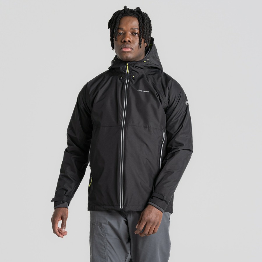 Mens Craghoppers Waterproof Jackets | Men'S Atlas Waterproof Jacket - Black / Apple