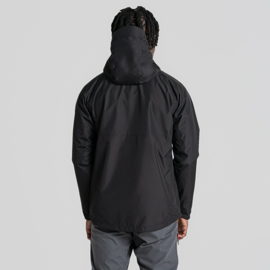 Mens Craghoppers Waterproof Jackets | Men'S Atlas Waterproof Jacket - Black / Apple