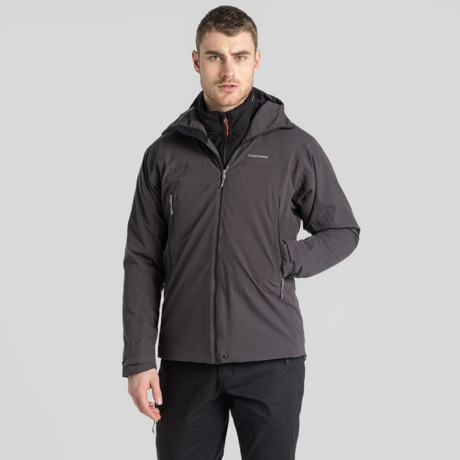 Mens Craghoppers Waterproof Jackets | Men'S Dynamic Pro Ii Waterproof Jacket - Black Pepper