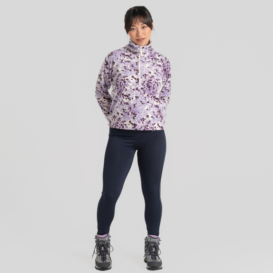 Womens Craghoppers Half Zip Fleece | Women'S Evie Half Zip Fleece - Verbena Print