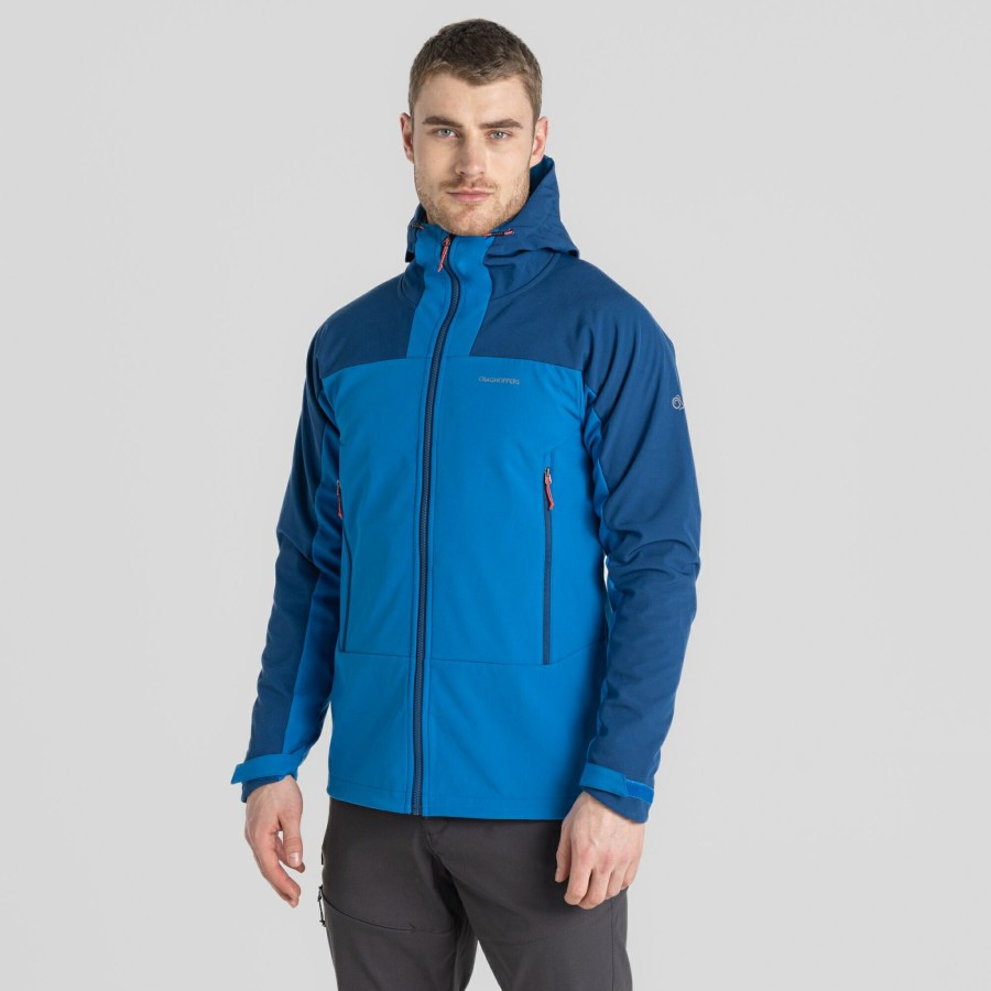 Mens Craghoppers Insulated Jackets | Men'S Tripp Hooded Jacket - Titan Blue / Dark Titan Blue