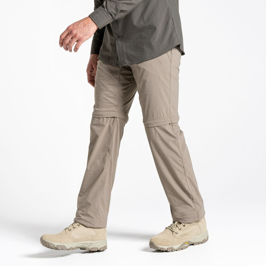 Mens Craghoppers Zip Off Trousers | Men'S Nosilife Pro Convertible Ii Trousers - Pebble