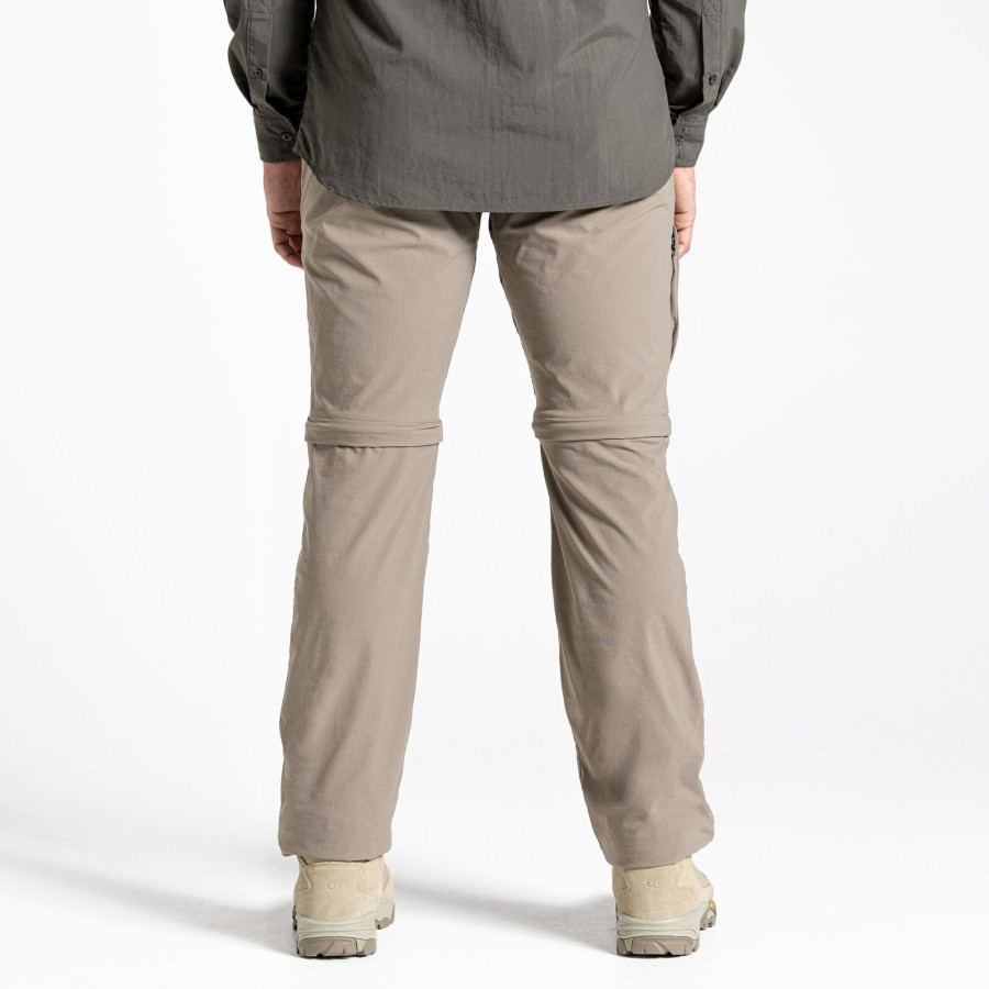 Mens Craghoppers Zip Off Trousers | Men'S Nosilife Pro Convertible Ii Trousers - Pebble