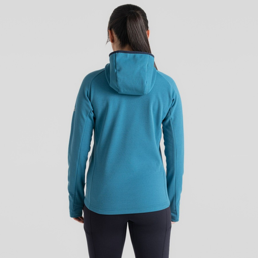 Womens Craghoppers Full Zip Fleece | Women'S Dynamic Pro Hooded Jacket - Tay Blue