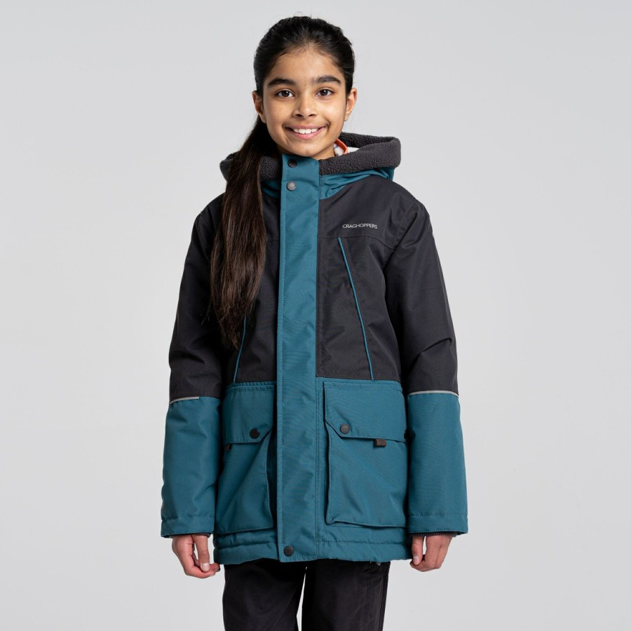 Kids Craghoppers Insulated Jackets | Kid'S Akito Insulated Jacket - Black Pepper