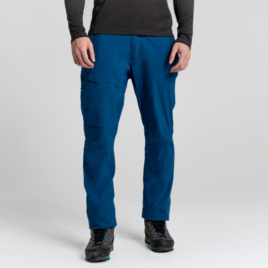 Mens Craghoppers Walking Trousers | Men'S Nosilife Pro Active Trousers - Poseidon Blue