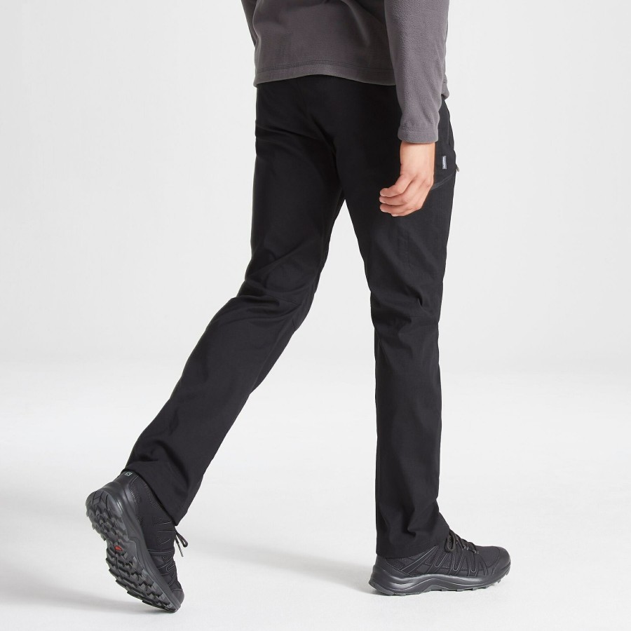 Mens Craghoppers Walking Trousers | Expert Kiwi Pro Stretch Trousers - Black