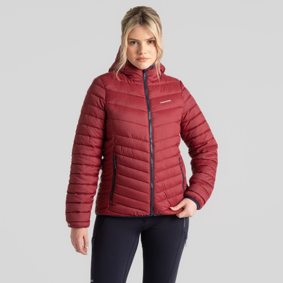 Womens Craghoppers Insulated Jackets | Women'S Compresslite Viii Hooded Jacket - Mulberry Jam