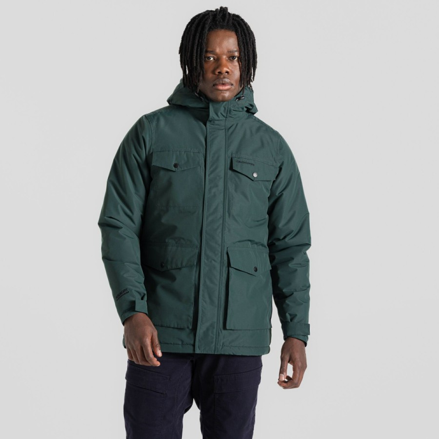 Mens Craghoppers Insulated Jackets | Men'S Darragh Waterproof Jacket - Spruce Green