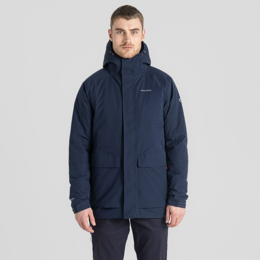 Mens Craghoppers Insulated Jackets | Men'S Lorton Thermic Jacket - Blue Navy / Lagoon Blue