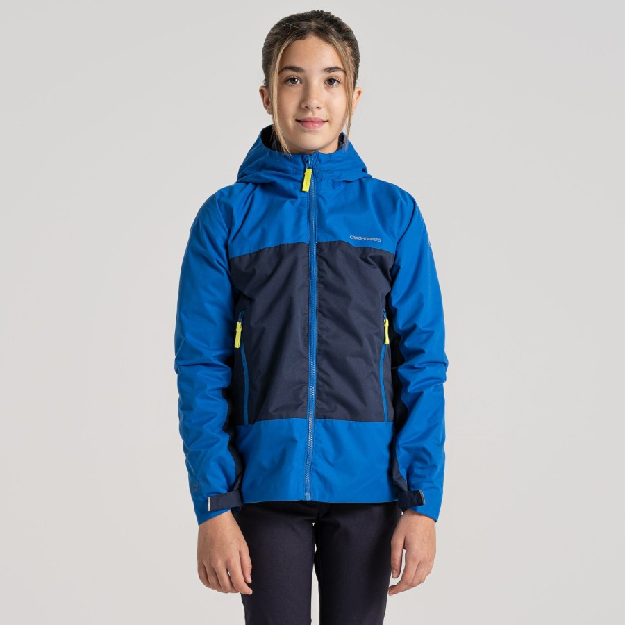 Kids Craghoppers Waterproof Jackets | Kid'S Tobin Waterproof Jacket - Bolt Blue / Blue Navy