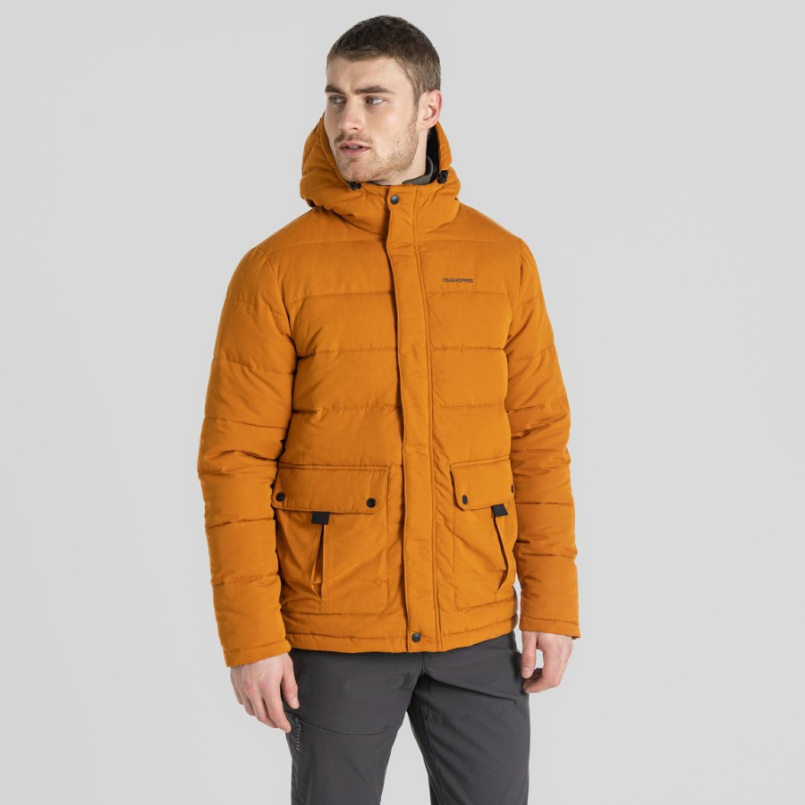 Mens Craghoppers Insulated Jackets | Men'S Insulated Trillick Downhike Hooded Jacket - Pumpkin Spice