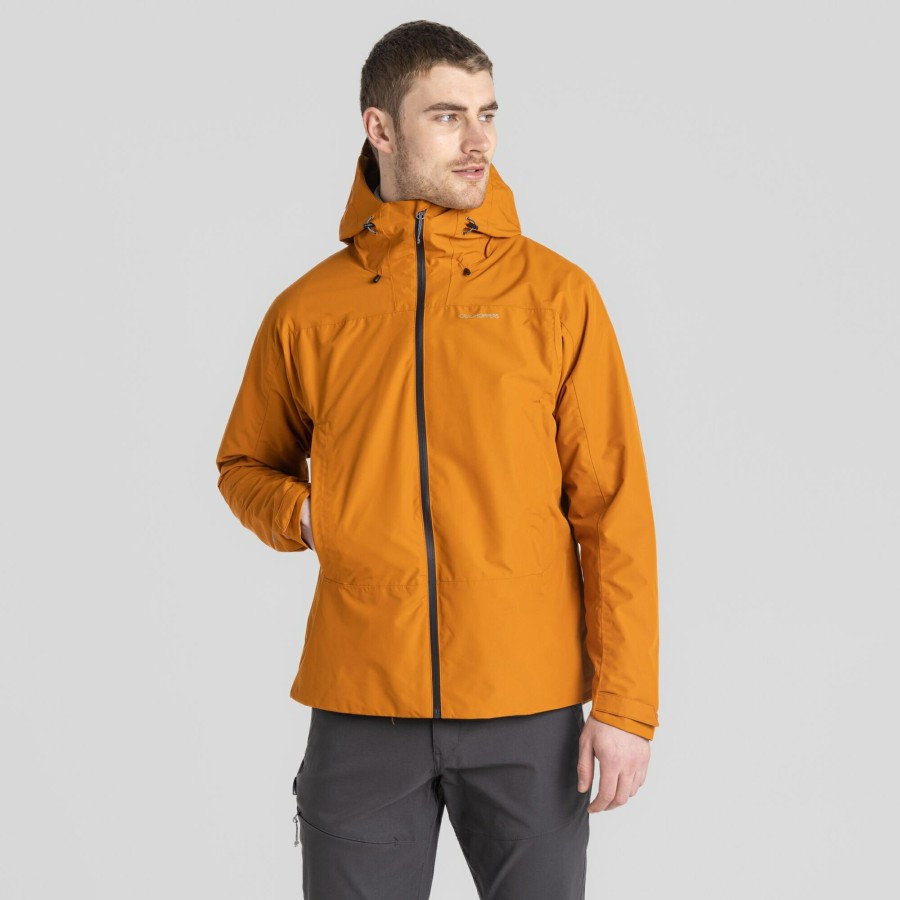 Mens Craghoppers Waterproof Jackets | Men'S Creevey Waterproof Jacket - Pumpkin Spice