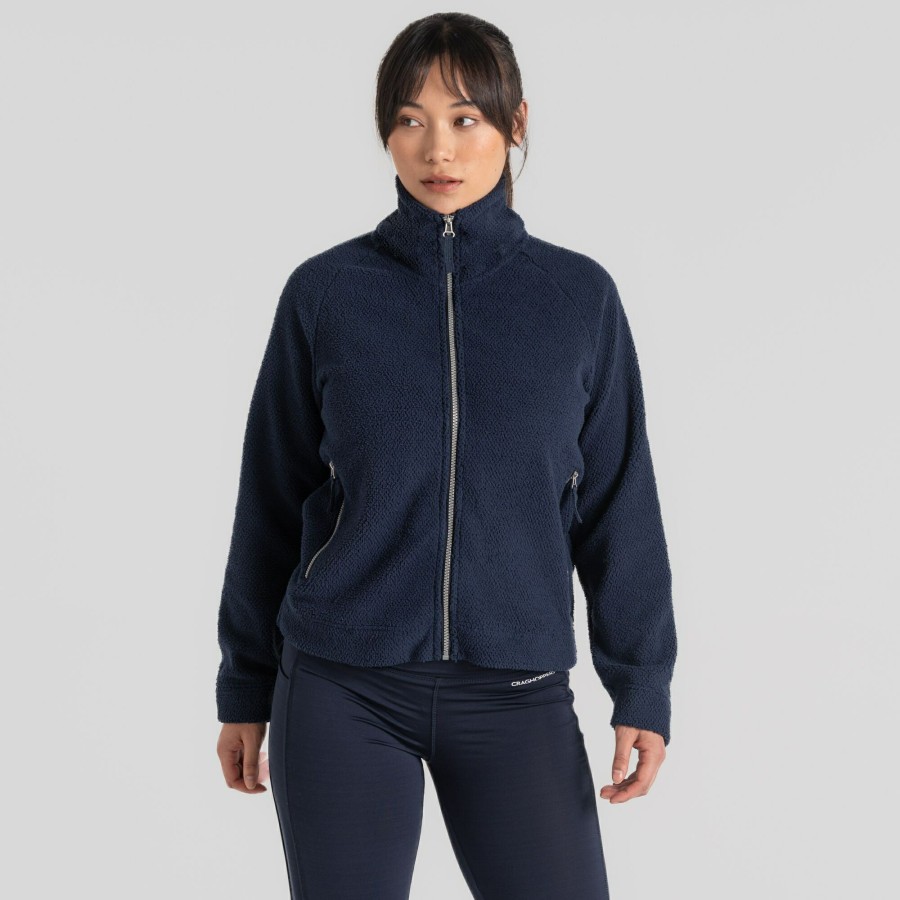 Womens Craghoppers Full Zip Fleece | Women'S Raya Full Zip Fleece - Blue Navy