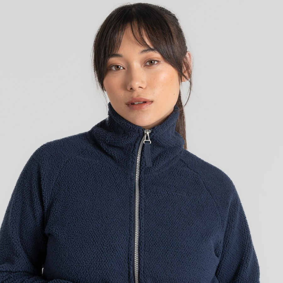 Womens Craghoppers Full Zip Fleece | Women'S Raya Full Zip Fleece - Blue Navy