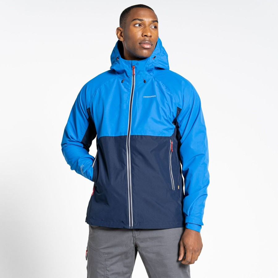 Mens Craghoppers Waterproof Jackets | Men'S Atlas Waterproof Jacket - Falls Blue / Blue Navy