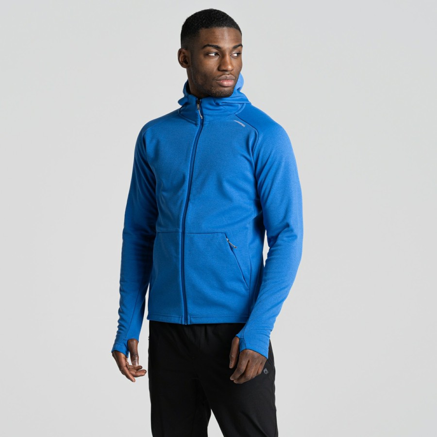 Mens Craghoppers Full Zip Fleece | Men'S Dynamic Pro Hooded Jacket - Bolt Blue