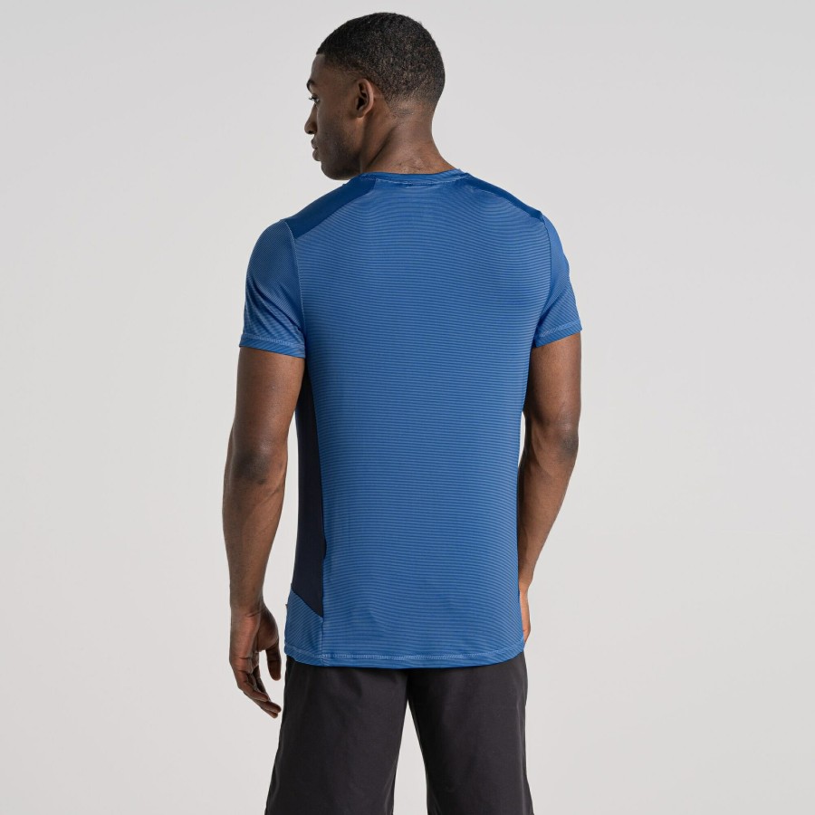 Mens Craghoppers Short Sleeve | Men'S Atmos Short Sleeved T-Shirt - Bolt Blue