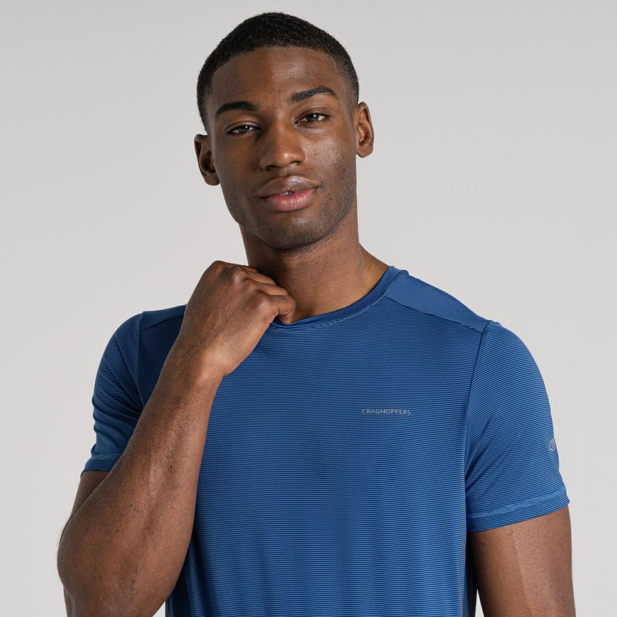 Mens Craghoppers Short Sleeve | Men'S Atmos Short Sleeved T-Shirt - Bolt Blue