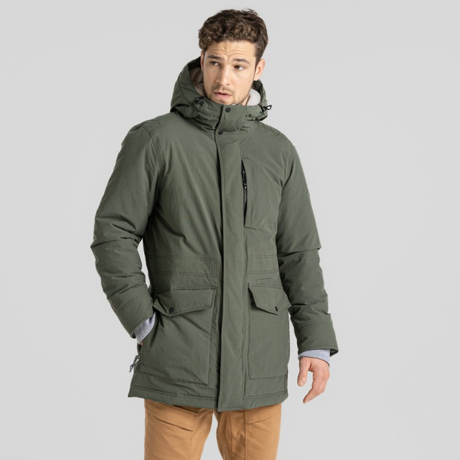 Mens Craghoppers Insulated Jackets | Men'S Fens Waterproof Jacket - Dark Fern