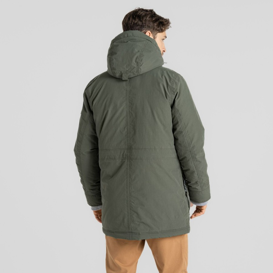 Mens Craghoppers Insulated Jackets | Men'S Fens Waterproof Jacket - Dark Fern