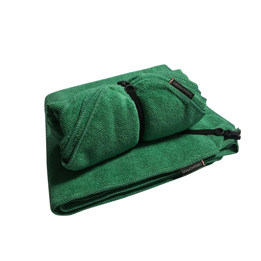 Equipment Craghoppers Camping Accessories | Large Microfibre Travel Towel - Agave Green