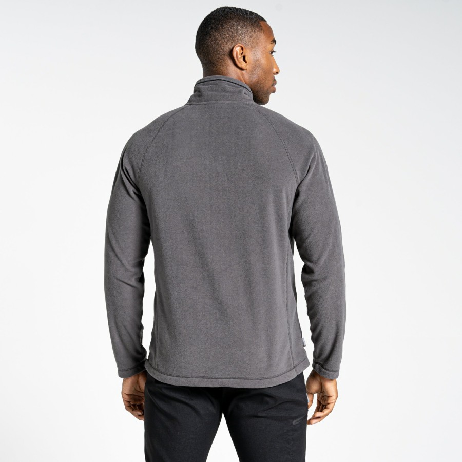 Mens Craghoppers Half Zip Fleece | Expert Corey 200 Fleece Half Zip Fleece - Carbon Grey