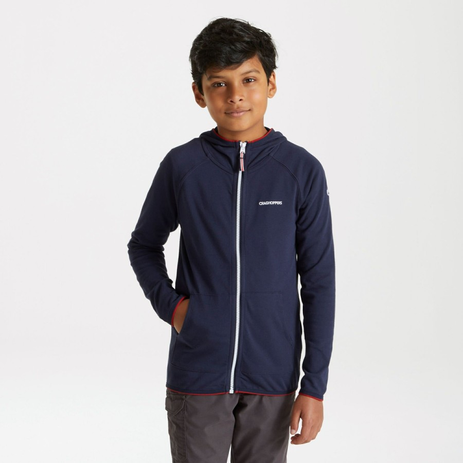 Kids Craghoppers Long Sleeve | Kid'S Nosilife Symmons Hooded Jacket - Blue Navy