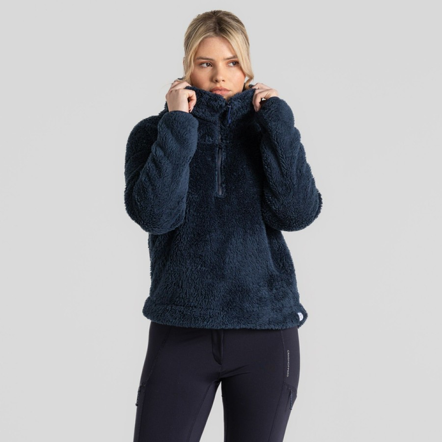 Womens Craghoppers Half Zip Fleece | Women'S Bronagh Half Zip Fleece - Blue Navy