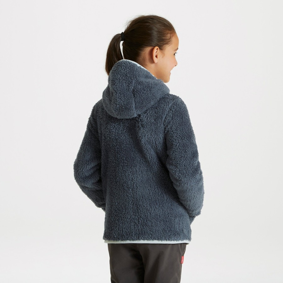 Kids Craghoppers Full Zip Fleece | Kid'S Angda Hooded Fleece Jacket - Prussian Blue