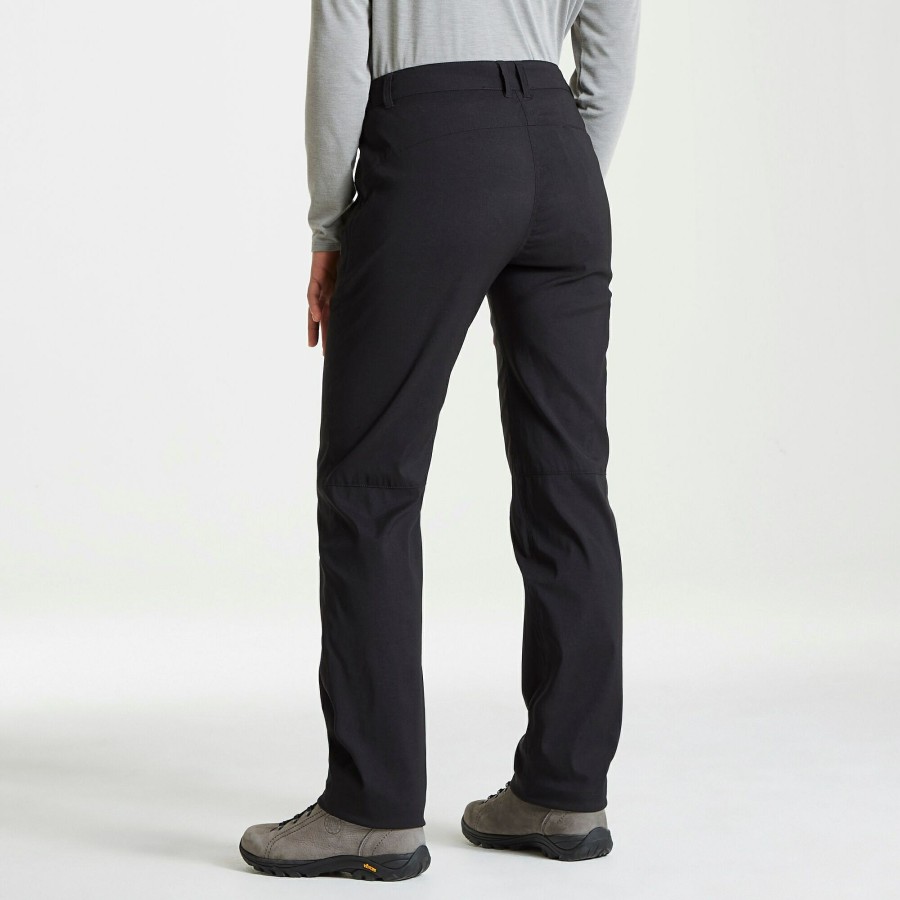 Womens Craghoppers Walking Trousers | Expert Womens Kiwi Pro Stretch Trousers - Black