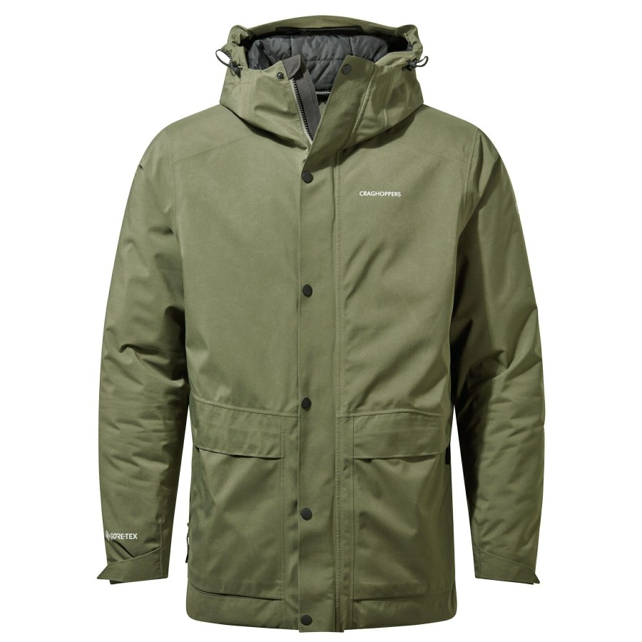 Mens Craghoppers Gore Tex Jackets | Men'S Talo Thermic Gore-Tex Jacket- Parka Green