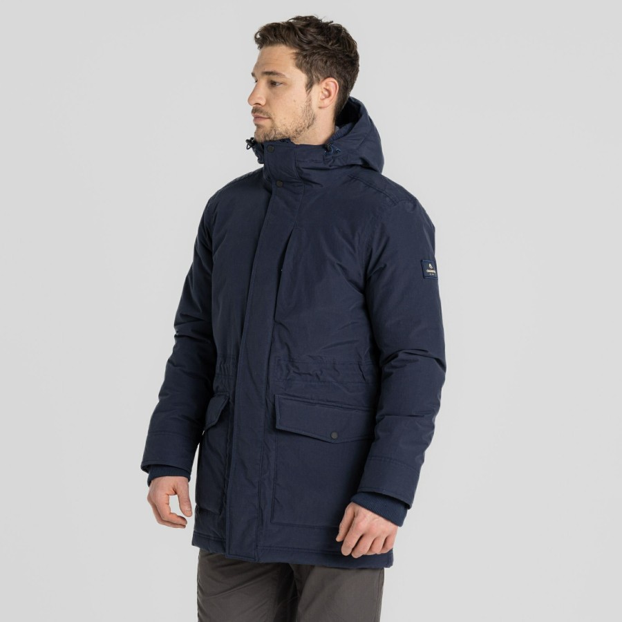 Mens Craghoppers Insulated Jackets | Men'S Fens Waterproof Jacket - Blue Navy