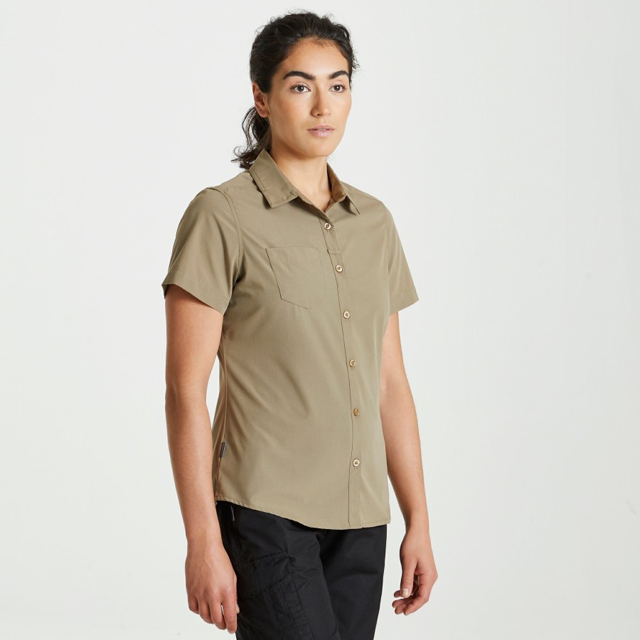 Womens Craghoppers Short Sleeve | Women'S Expert Kiwi Short Sleeved Shirt - Pebble