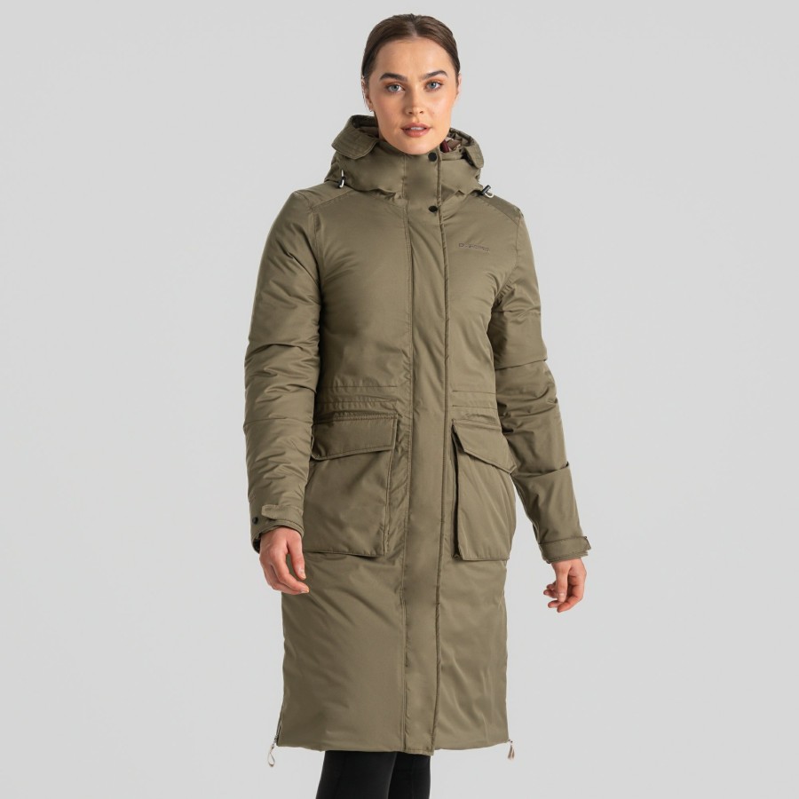 Womens Craghoppers Insulated Jackets | Women'S Neev Waterproof Jacket - Wild Olive