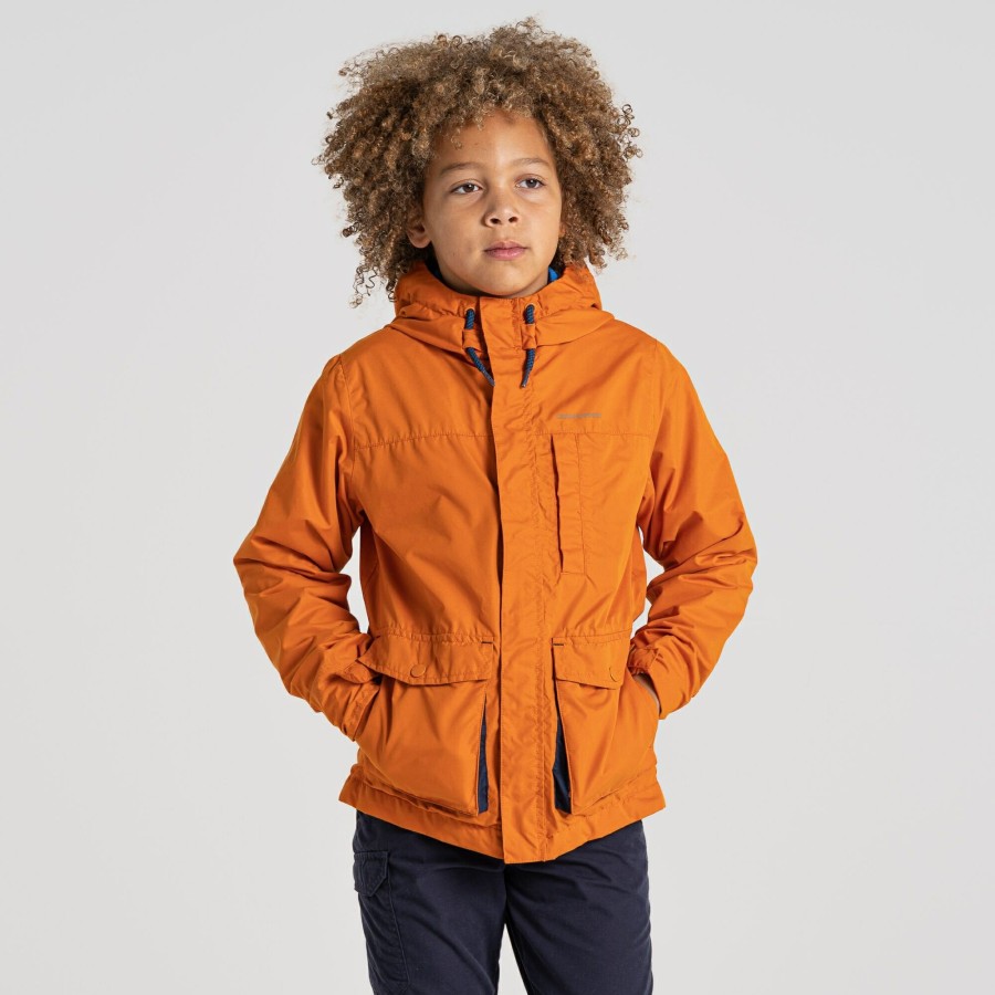 Kids Craghoppers Waterproof Jackets | Kid'S Roscoe Waterproof Jacket - Canyon Orange