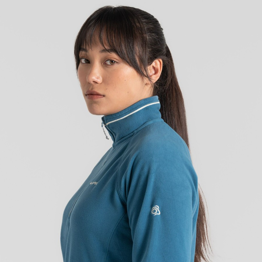 Womens Craghoppers Half Zip Fleece | Women'S Miska Half Zip Fleece - Tay Blue